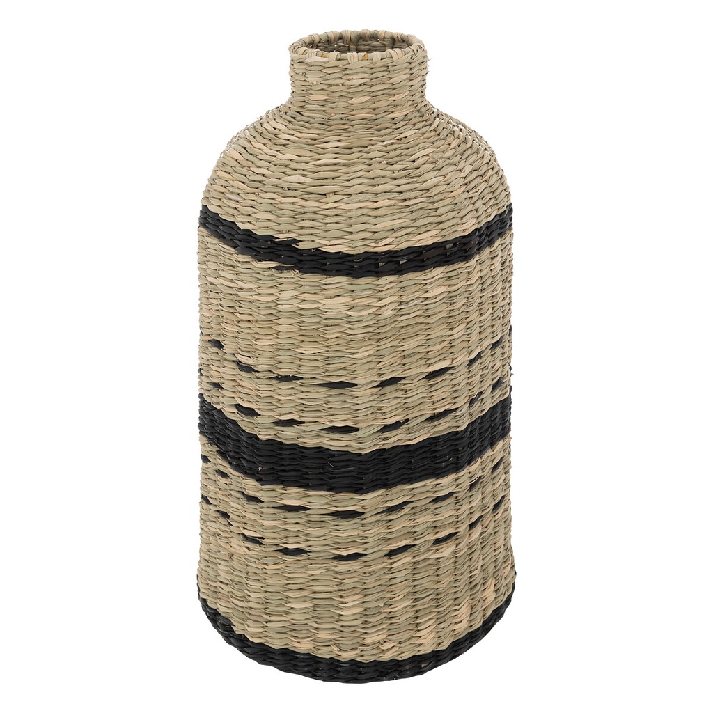Vase lumière d'hiver rotin H. 40 cm
