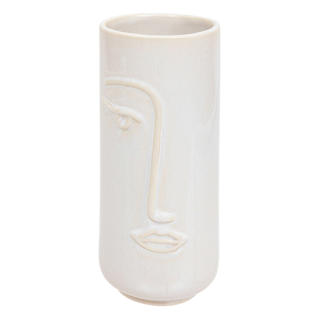Vase forme visage H. 25 cm céramique