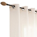 Tringle ajustable 210-380 cm noir embouts corde