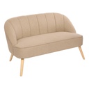 Banquette 2 places velours beige
