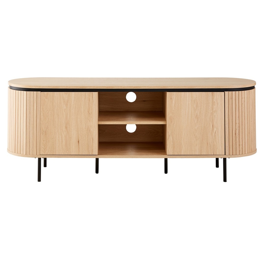 [14884133] Meuble TV effet cannelé L. 140 cm