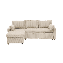 Canapé convertible méridienne velours beige