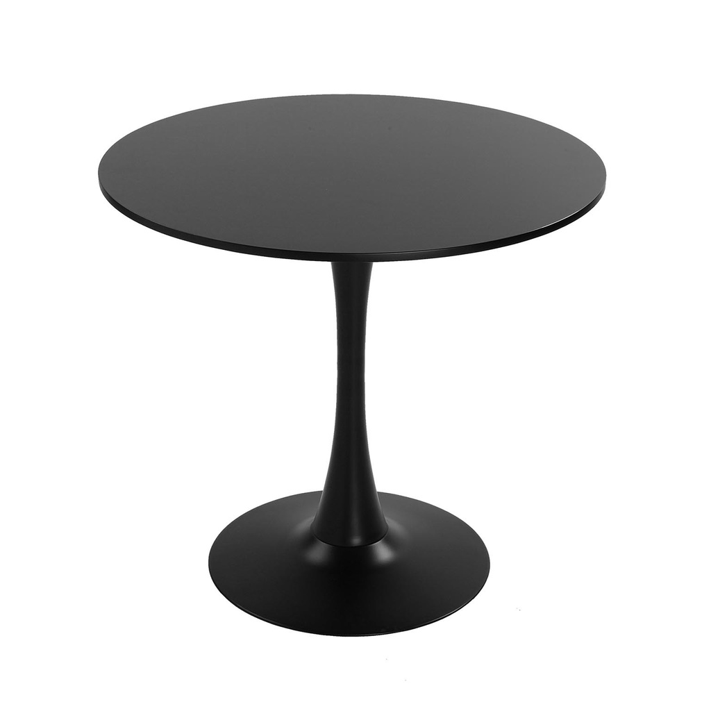 [22020041] Table à manger ronde Ø 80 cm noire