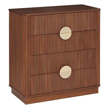[206068] Commode 4 tiroirs marron L. 80 cm