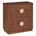 Commode 4 tiroirs marron L. 80 cm