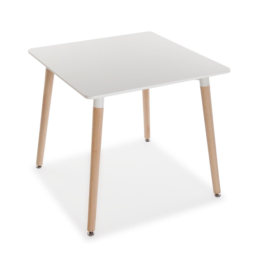 [22020025] Table à manger 80 x 80 cm blanc