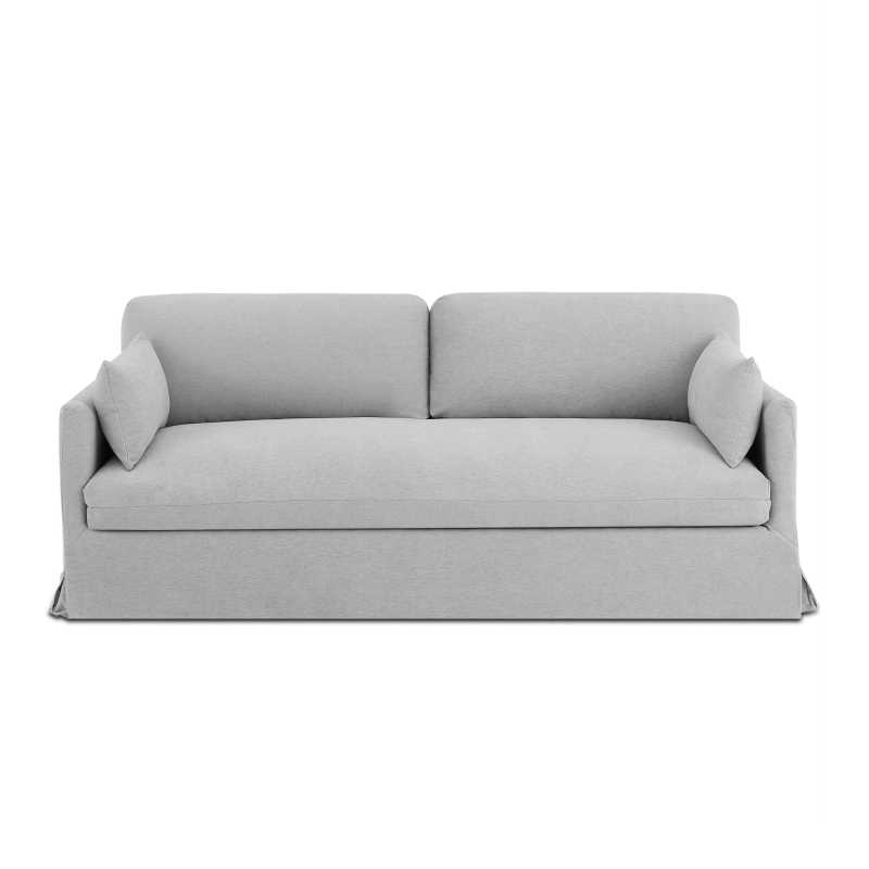 Canapé droit déhoussable 3 places gris