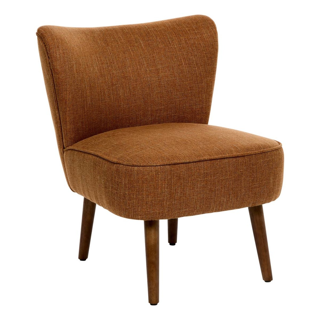 [214214B] Fauteuil tissu ambre