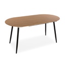 Table à manger extensible 120 à 160 cm pieds noirs
