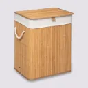Panier à linge rectangle 60 l bambou naturel