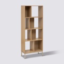 Bibliothèque 8 cases L. 63 x H. 159 cm bois beige