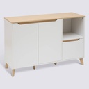 Buffet 2 portes 1 tiroir L. 120 cm blanc