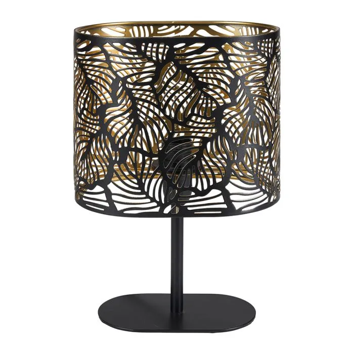 Lampe métal noire et dorée
